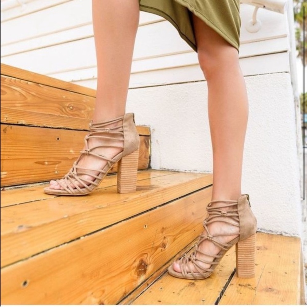 Clara Taupe Leather Strappy Sandal